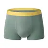 Roupa Íntima Masculina Colorida em Contraste da Moda, Boxer Briefs Masculinos Leves e Sem Costura de Cintura Média, Roupa Íntima Macia, Confortável e Respirável na Parte Inferior para Homens