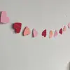 Día de San Valentín Corazón de Amor Forma de Corazón Cortina de Flores Desplegables Decoración Colgante de Globos Decoración de Habitación de Boda Fiesta Festiva Corazón Rojo Flor de Corazón