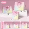 Sacola de Presente Personalizada de Luxo, Embalagem para Joias de Salão de Beleza, Sacola de Papel Tipo Maleta, Loja de Roupas com Logo Impresso, Cartão Branco Espessado