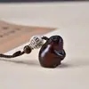 Tallados de Animales Zodiacales en Palo de Rosa - Cordones para Teléfono de Madera Maciza, Dijes para Bolsos y Colgantes Decorativos - Mayoreo
