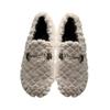 Zapatos de Frijol Estilo Nuevo para Mujer Otoño e Invierno Forrados de Felpa Zapatos de Algodón para Mujer Interior Suela Suave Bolsa con Pantuflas de Algodón de Moda Combinan con Todo Zapatos de Pompones para Mujer