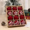 Decorações de Natal Bolas de Natal Aveludadas En Enfeites para Árvore de Natal Atmosfera Festiva Cena Vermelho Vinho Transfronteiriço