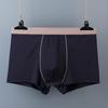 Cueca Masculina de Algodão Borgonha Shorts Soltos Respiráveis Algodão Tamanho Grande Gordo Boxer Briefs Juvenis Boxer Briefs