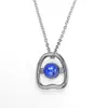 Collar Minimalista de Diseño Irregular con Piedras Preciosas Estilo Francés para Mujer, Colgante de Acero de Titanio Moderno y Sofisticado