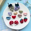 Tela de terciopelo Corazón Accesorios DIY Broche Pasador Adorno para el cabello Caricatura de terciopelo Fruta Fresa Accesorios para la ropa