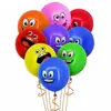 Balões de Látex Coloridos Mistos de 12 polegadas com Expressões, Balões de Barraca, Layout para Festa de Aniversário Infantil, Balões de Desenho Animado, Atacado