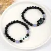 Pulsera Luminosa Nuevo Queso Lindo Gatito Concha Estrella Blanco y Negro Pulsera de Pareja Regalo Al Por Mayor