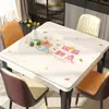 Mantel cuadrado de PVC, lavable, a prueba de aceite, impermeable, tapete cuadrado para mesa, protector de mesa resistente al calor, mantel de comedor