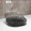 Plato de Fruta de Lujo Ligero Patrón Creativo de Glaciar Hotel Hogar Plato para Escupir Huesos Mesa de Comedor Popular en Internet Escritorio Juego de Platos Pequeños Plato de Fruta Transparente
