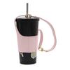 Conjunto de xícaras de chá e leite ajustáveis de PU portátil para exterior, conjunto de xícaras de café com isolamento térmico e velcro, garrafa de água, capa protetora anti-escaldante