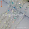 Boutique cuentas planas color blanco AB alta imitación cuentas de sandía austriacas cuentas sueltas de cristal material para joyería diy cuentas de discoteca lote