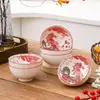 Juego de Plato y Tazón de Porcelana Azul y Blanco Caja de Regalo Apertura de Regalo Mayoreo
