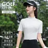 Pgm Golf Feminino 2026 Verão Slim Fit Gola Alta Meia Manga Camisa Polo Respirável Roupa Esportiva