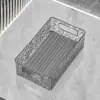 ZT1168 Caja de Almacenamiento de Escritorio con Patrón de Glaciar Almacenamiento de Cosméticos Artículos Varios Baño Sala de Estar Caja de Almacenamiento Organizador