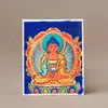 Thangka Cinabrio, Pintura del Quinto Maestro, Farmacéutico Zakiram, Vida Pasada y Vida Presente, Madre Verde Benmingfo, Puede Cambiar la Imagen, Thangka Marea Nacional