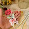 Marcapáginas Metálico de Rosa Romántica, Nuevo Producto Transfronterizo, Marcapáginas Retro de Alto Valor Cultural y Creativo para Lectura