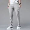 Pantalones Casuales Delgados de Seda de Hielo de Verano para Hombre Pantalones Nuevos de Gama Alta Ajustados Rectos de Secado Rápido Combinan con Todo Pantalones de Gama Alta
