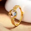Anillo Abierto de Plata 925 Zirconia Marquesa Anillo de Moneda Antigua Piedra Preciosa Anillo de Mujer de Gama Alta de Nicho Lujo Ligero Venta al por Mayor