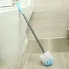Cepillo para Inodoro de Baño Acero Inoxidable Mango Largo Cepillo para Inodoro de Baño para Limpiar y Eliminar Manchas con Cabezal Reemplazable