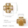 Anel de Moda de Metal Prateado com Design de Estrela e Coração, Incrustado com Pérolas, Fivela de Sapato Exquisita de Luxo Leve Banhada a Ouro para Tamancos
