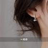 Pendientes de Nuevo Estilo, Pendientes Redondos de Perlas Coreanas Femeninos, Nuevos Pendientes de Moda 2024 Otoño e Invierno para Mujer, Plata de Ley