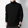 Suéter Básico de Cuello Alto para Hombre, Otoño e Invierno, Forrado de Polar, Engrosado, Suéter de Punto Cálido, Camiseta Interior Suéter