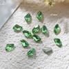 Pedras de Strass para Unhas Artísticas Cor Verde Fruta com Fundo Pontiagudo, Coração Irregular Super Brilhante, Quadrado Espesso, Pedras de Strass Empilhadas Sabor Doce de Gelo, Pedras de Strass Grandes para Unhas Postiças, Pedras de Strass para Unhas no Atacado