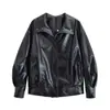 2025 Nueva Moda Callejera Elegante de Otoño e Invierno Chaqueta Versátil Estilo Motociclista Fresca de Piel Sintética Chaqueta para Mujer 3548251