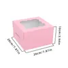Caja de Empaque para Dulces de Donut con Ventana, Caja para Tartaletas de Huevo, Caja para Muffins, Caja para Postres Horneados para Llevar, Caja para Pasteles