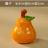 Adornos de Frutas de Cerámica para Escuelas Culturales y Creativas, Artículos Pequeños Populares para Puestos, Manzanas, Caquis, Mascotas de Té, Mini Artesanías al por Mayor