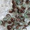 [Jianjia] Cuentas Redondas de 10 mm Jade Glaseado Sensación Rota Cuentas Popcorn Bicolor Accesorios con Cuentas DIY Pulsera Collar