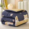 Colcha de Invierno Colcha Gruesa Cálida Especial para Estudiantes Dormitorio Individual Espacio Colcha Doble Núcleo de Algodón Colcha de Aire Acondicionado Primavera Otoño Ropa de Cama