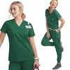 Ropa para Lavar a Mano Transfronteriza Nuevos Productos Hombres y Mujeres Secado Rápido Manga Corta Enfermeras Orales Doctores Paño Desechable Ropa de Trabajo Uniformes