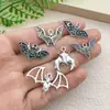 Set Mixto de 12 Murciélagos de Halloween Joyería Colgantes para DIY, Pulseras, Aretes, Collares, Accesorios y Dijes al por Mayor