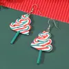 Brincos de Árvore de Natal Coloridos Mistos Vermelho e Verde Estilo Primeiro Natal de Criança Pérola Transfronteiriça Brincos para Meninas Joias