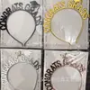 Letras Europeas y Americanas Mi Cumpleaños Diadema de Cumpleaños Accesorios para el Cabello Pedrería Metal Tocados Diosa Diadema para Fiesta de Cumpleaños