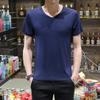 2019 outono e inverno nova masculina manga longa camiseta masculina cor slim manga longa masculina em branco camiseta atacado