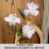 Flores artificiales de orquídea iris de tres puntas, accesorios para arreglos florales de boda, venta al por mayor para fotografía, decoración de estudio, accesorios para rodaje de proyectos