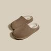 Sapatos Birkenan com sola de plataforma, forro de lã, pantufas Baotou Half, vestuário feminino para áreas externas, 2024, novos sapatos Birkenan Mao para outono e inverno