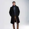 Abrigo de Lana de Nuevo Estilo Transfronterizo para Hombre, de Longitud Media, Abrigo de Lana para Otoño e Invierno, Abrigo Cálido Juvenil