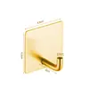 Gancho Adhesivo Fuerte de Acero Inoxidable 304 Transfronterizo, Sin Taladro, Gancho Único Sin Rastro para Baño, Cocina y Detrás de la Puerta Gancho Metálico para Abrigos
