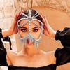 Máscara de strass com corrente de garra transfronteiriça europeia e americana, baile de máscaras de personalidade, borla, diamante, chapéu de Halloween, máscara facial