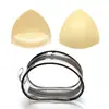 Almohadillas de Pecho Gruesas de Doble Cara Triangulares Tridimensionales Transfronterizas para Mujeres, Esponja de Relleno Invisible Push-Up para Ropa Interior, Insertos de Bikini, Adhesivos de Pecho Autoadhesivos
