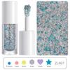 Serie de láser transfronterizo gel polvo fino estrella de cinco puntas lentejuelas mixtas gel alto brillo maquillaje maquillaje cuerpo sombra de ojos