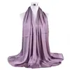 Primavera e Verão novo elegante versátil cor sólida plissado natural chiffon bico fechado lenço lenço lenço em estoque atacado transfronteiriço