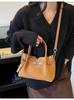 Bolso Transfronterizo de Ante para Mujer Otoño e Invierno 2025 Nuevo Versátil Mate Retro Bolso Cruzado Casual Bandolera Bolso Cubo