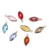 Ojo de Caballo borde de cobre cristal vidrio colgante accesorios para joyería diy conexión de doble colgante pendientes horquilla materiales de producción
