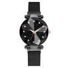 Agita el sonido del cielo estrellado con el reloj magnético de moda de internet banda de malla milanesa conjunto de relojes de moda para mujer Al por mayor