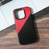 Funda de Teléfono Móvil Apple 18 17Promax Patrón de Fibra de Carbono Color Creativo Combinado Funda de Cuero Adecuada para 16Pro Funda Protectora de Kevlar
