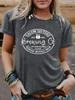 Amazon Transfronteiriça Europeia e Americana Padrão Reuing Moda Solta Casual Manga Curta Gola Redonda Camiseta Feminina E-commerce Transfronteiriço